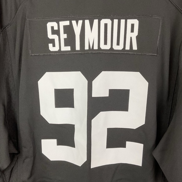 Nike Oakland Raiders Richard Seymour Black On Field Football Jersey - Picture 6 of 12